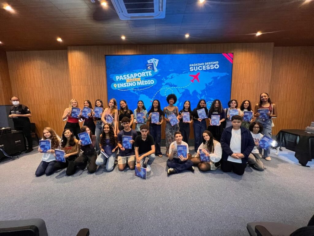 Alunos do 9º ano do Colégio Pró-Mundo durante o evento Passaporte Para o Ensino Médio