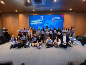 Alunos do 9º ano do Colégio Pró-Mundo durante o evento Passaporte Para o Ensino Médio